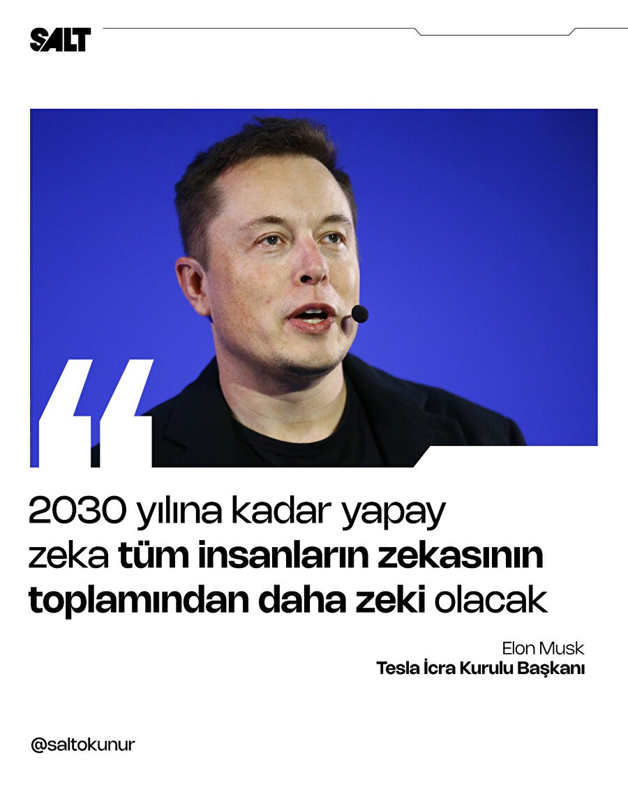 Elon Musk yapay zeka konusunda iddialı