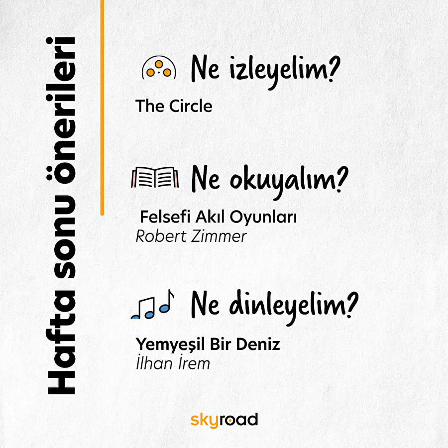 Hafta sonu önerileri 🙌