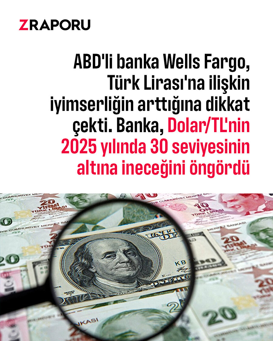 ABD'li dev bankadan 'Dolar 30 TL'nin altına inecek' tahmini