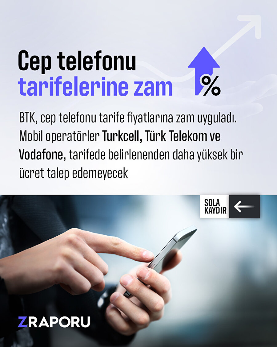 Cep telefonu tarifelerine zam geldi 