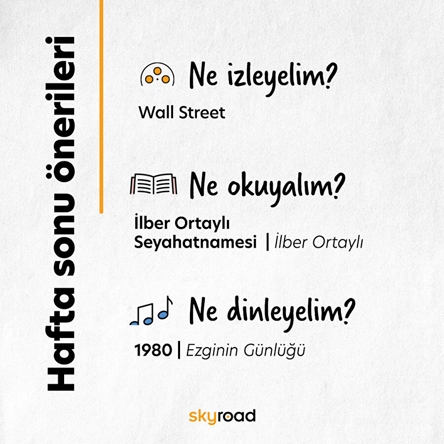 Hafta sonu önerileri 📢