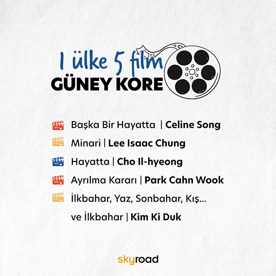 1 ülke 5 film Güney Kore 🌏🎞️