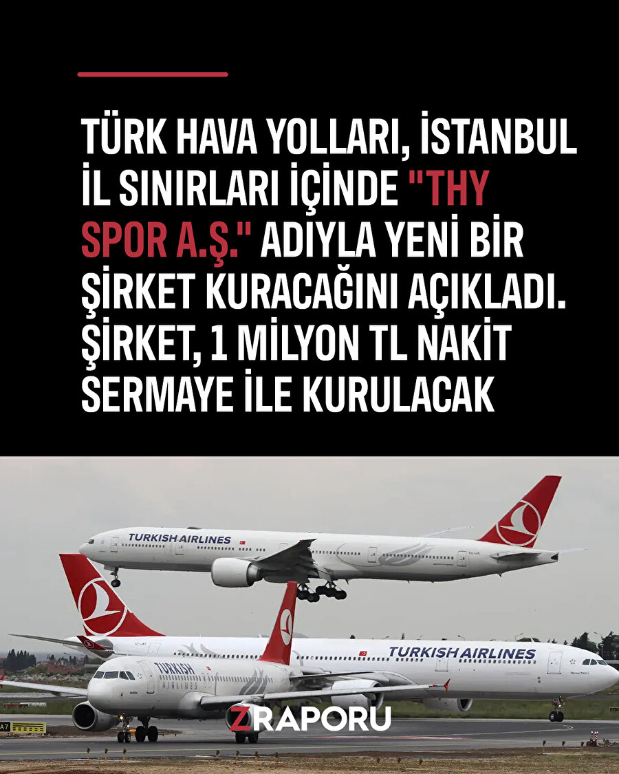 THY, yeni bir spor şirketi kuruyor 