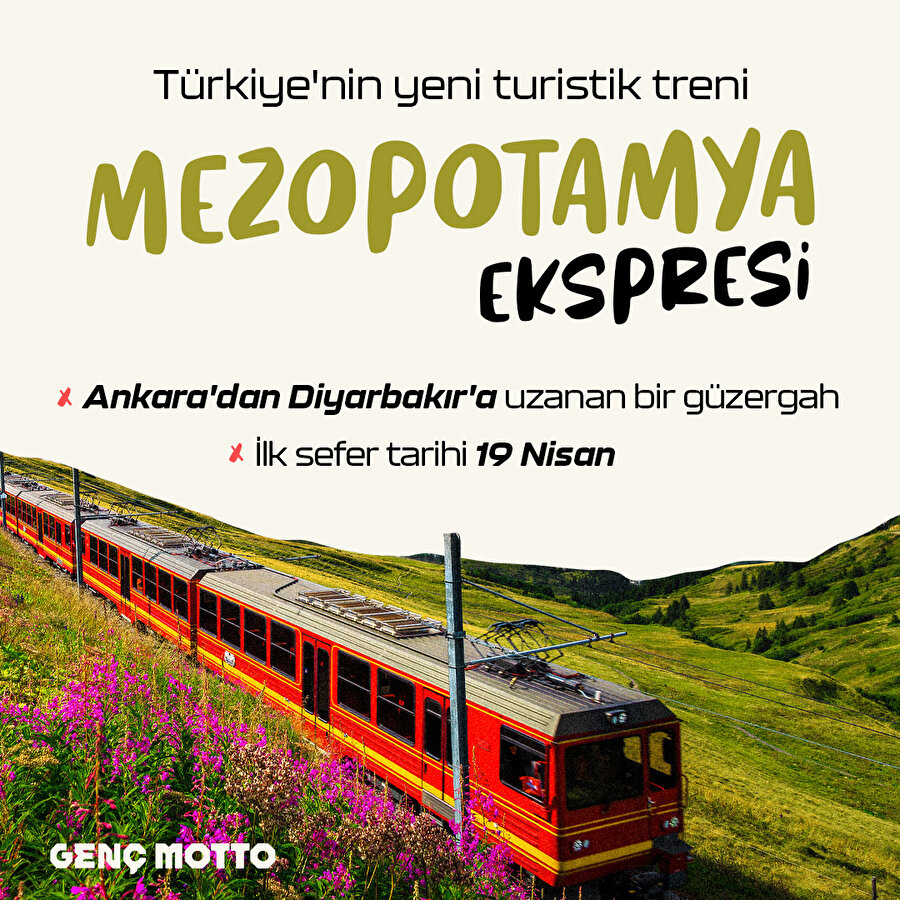 🚂Türkiye’nin yeni turistik treni ‘Mezopotamya Ekspresi’ 😍
