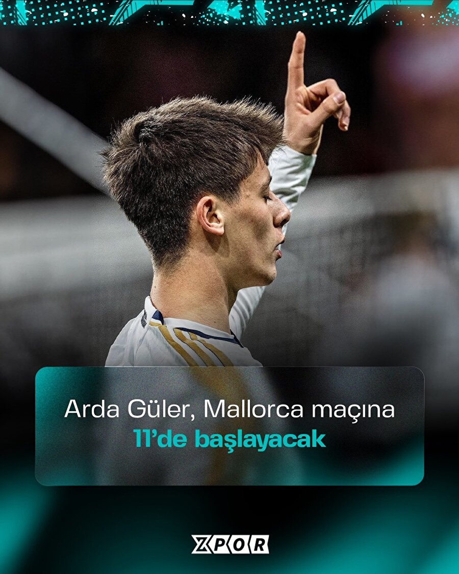 Arda Güler 11'de başlıyor