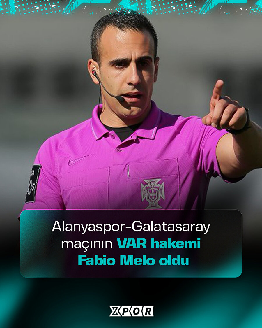 Alanyaspor-Galatasaray maçının VAR hakemi Fabio Melo oldu