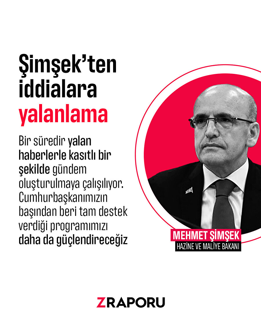Mehmet Şimşek'ten iddialara yalanlama 
