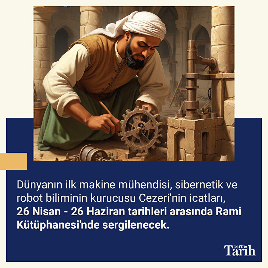 Cezeri'nin eserleri Rami Kütüphanesi'nde sergilenecek