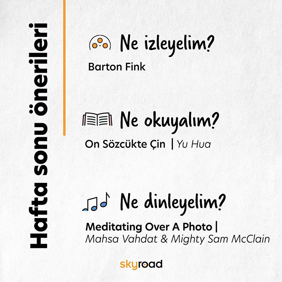 Hafta sonu önerileri 🙌