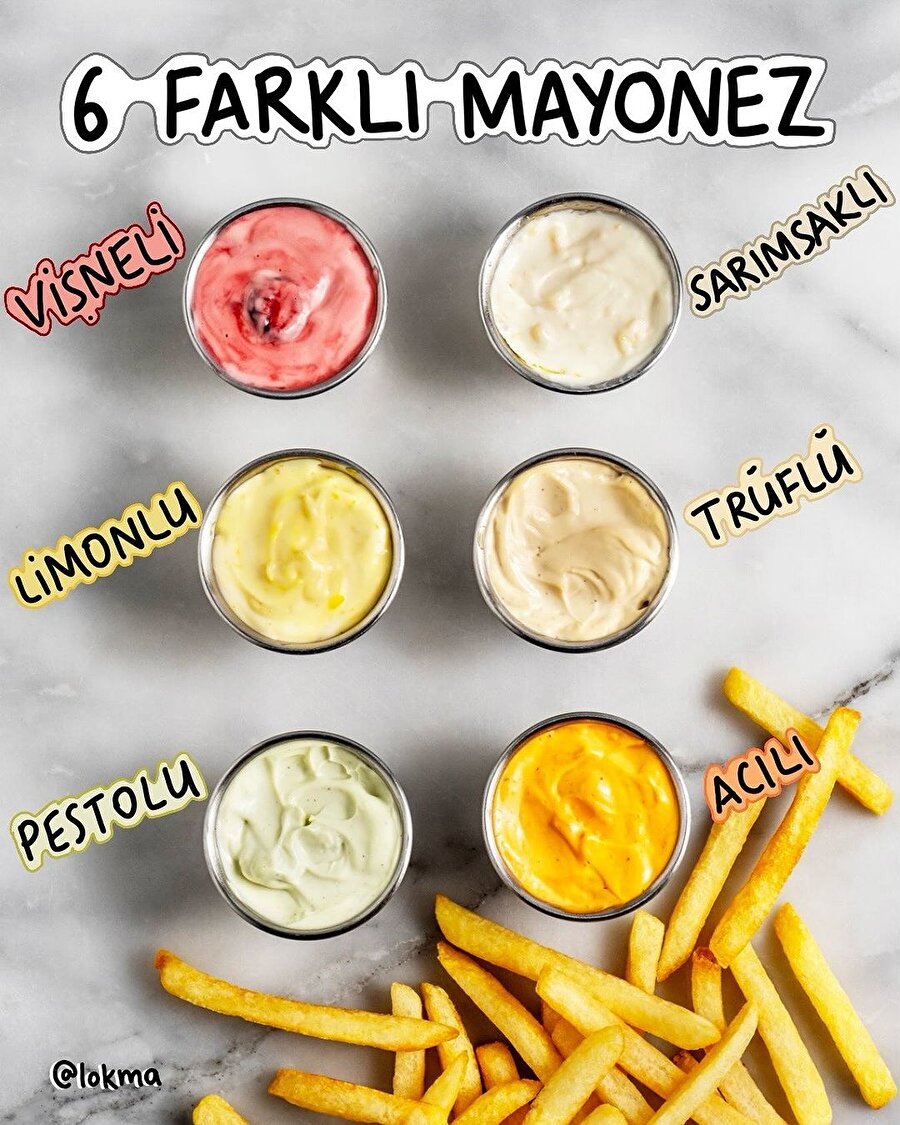 6 farklı mayonez