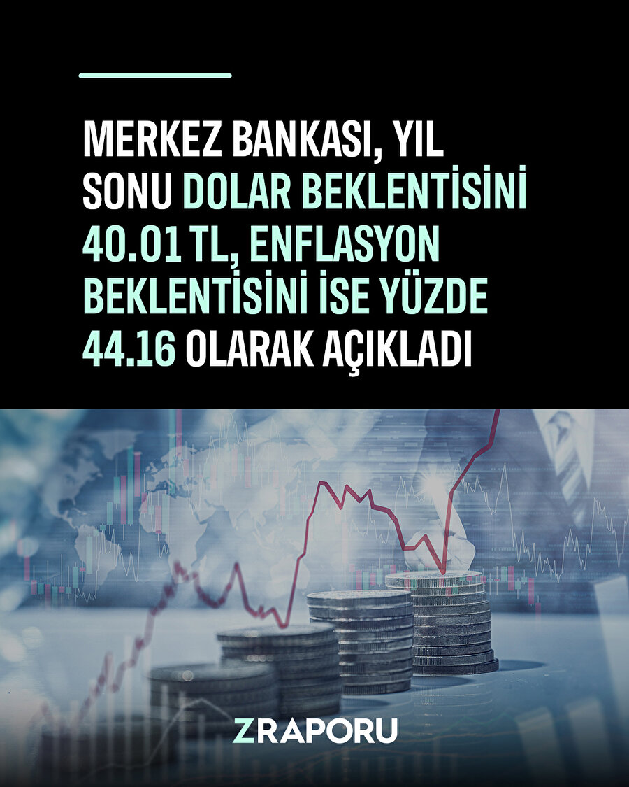 Merkez Bankası dolar ve enflasyon beklentisini düşürdü 