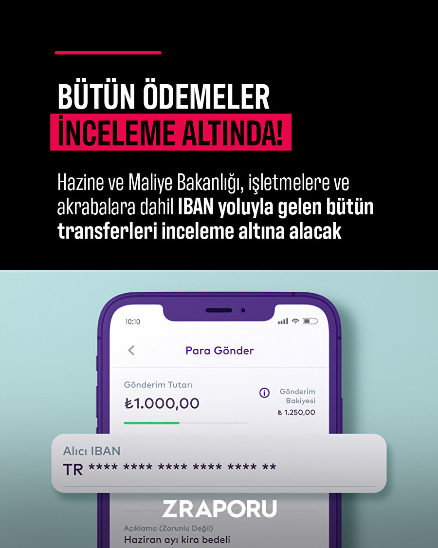 Hazine ve Maliye Bakanlığı, para transferlerini incelemeye aldı