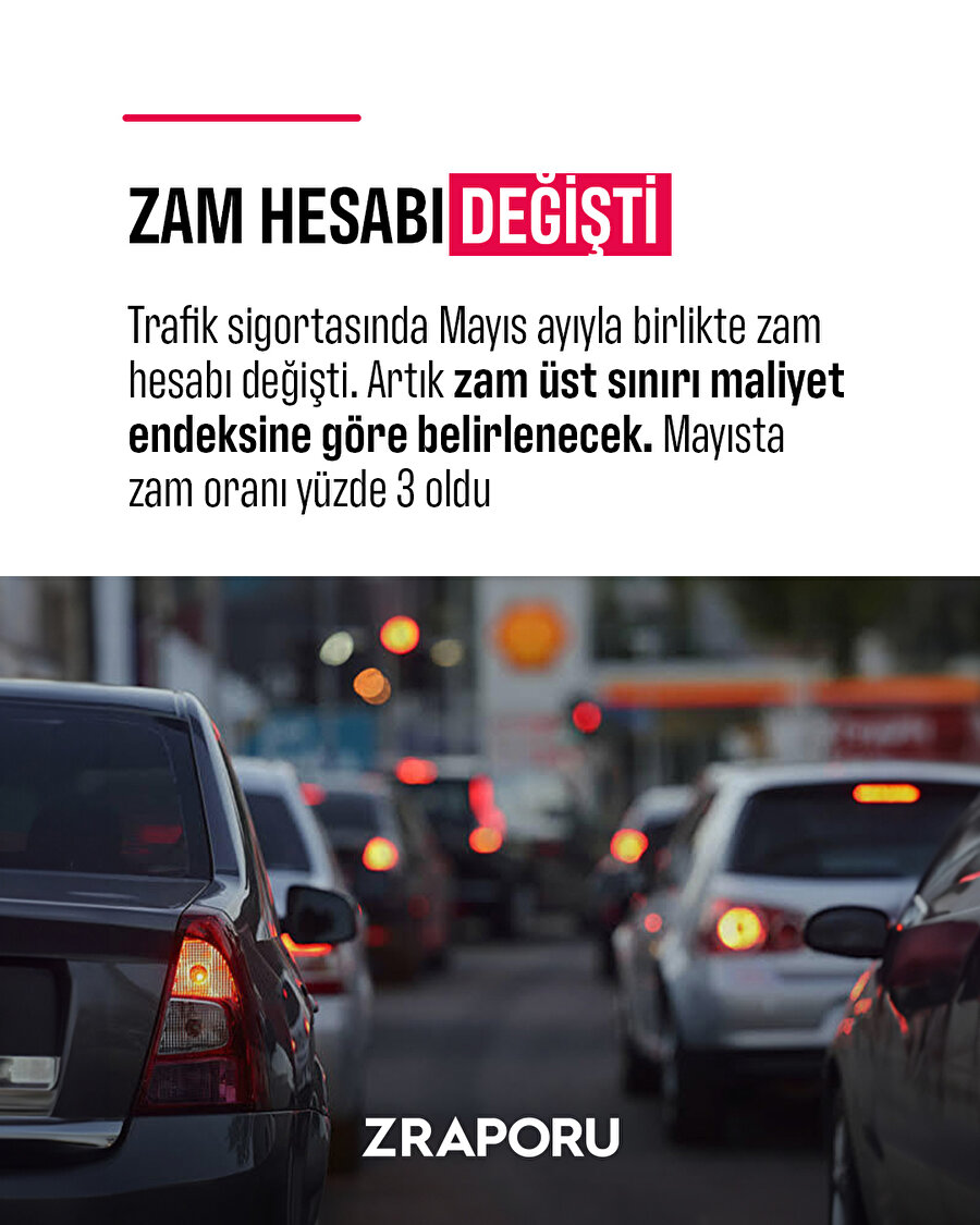 Trafik sigortalarında zam tarifesi değişti
