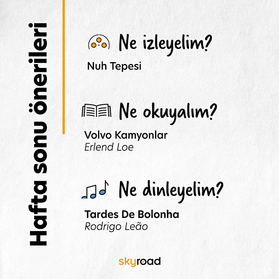 Hafta sonu önerileri 🙌