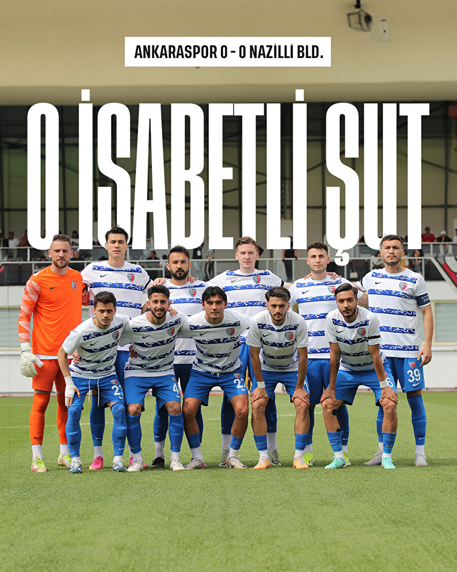 Ankaraspor - Nazilli Belediyespor maçında 0 şut atıldı