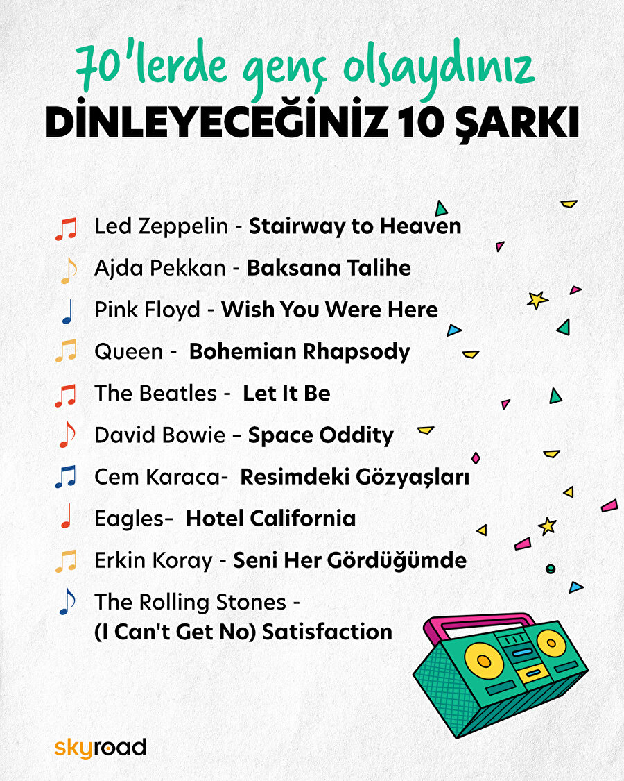  70'lerde genç olsaydınız dinleyeceğiniz 10 şarkı 🎶