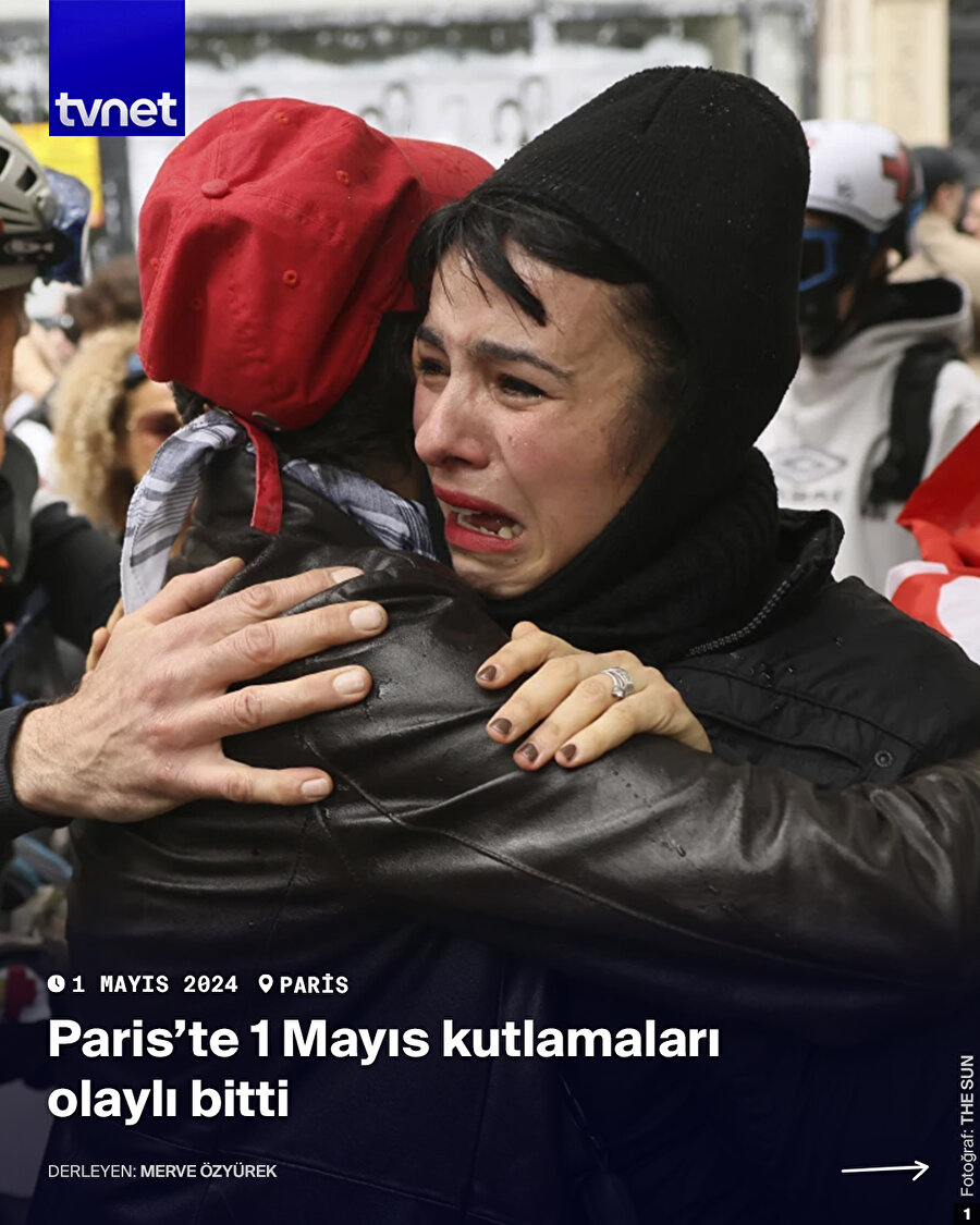 Paris sokakları 1 Mayıs kutlamalarında savaş alanına dönüştü