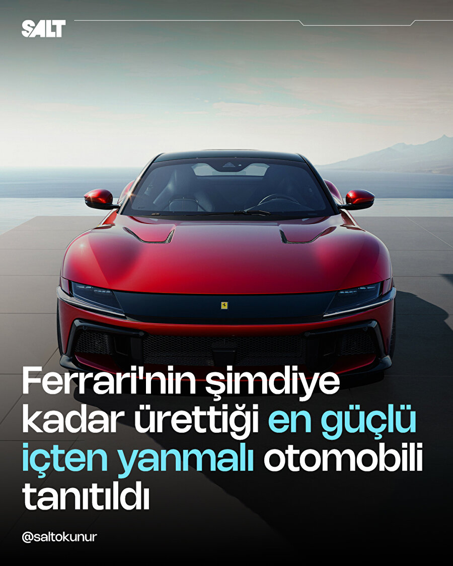 Ferrari'nin yeni arabasını tanıtıldı