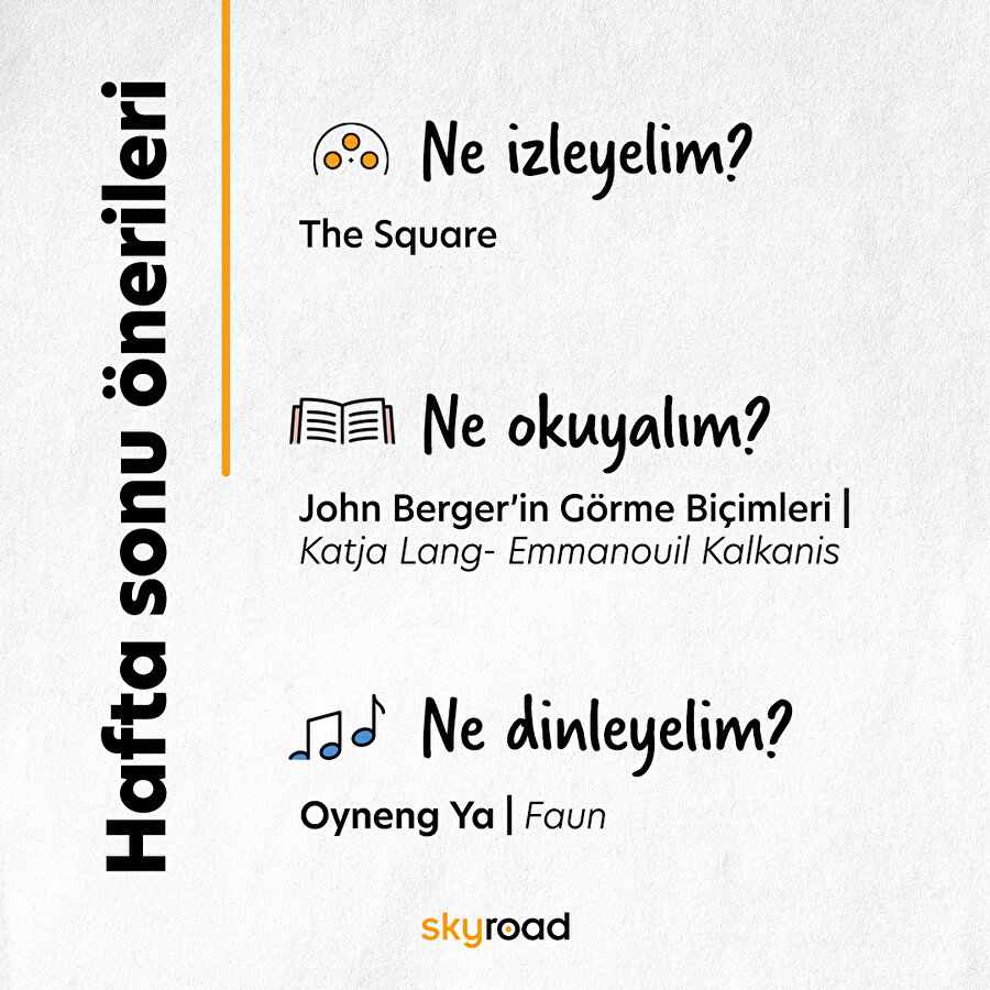 Hafta sonu önerileri 🙌