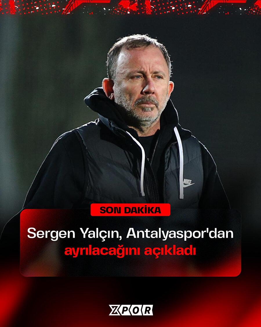 Sergen Yalçın, Antalyaspor'dan ayrılacağını açıkladı