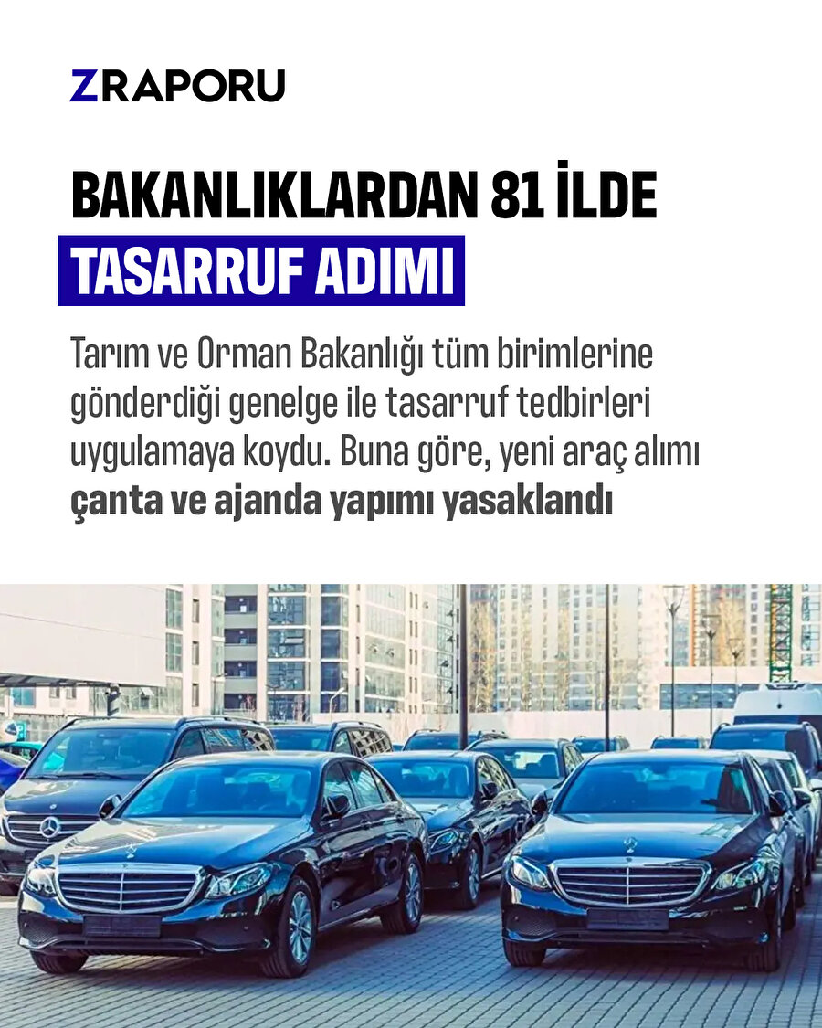 Bakanlıklardan 81 ile tasarruf genelgesi 
