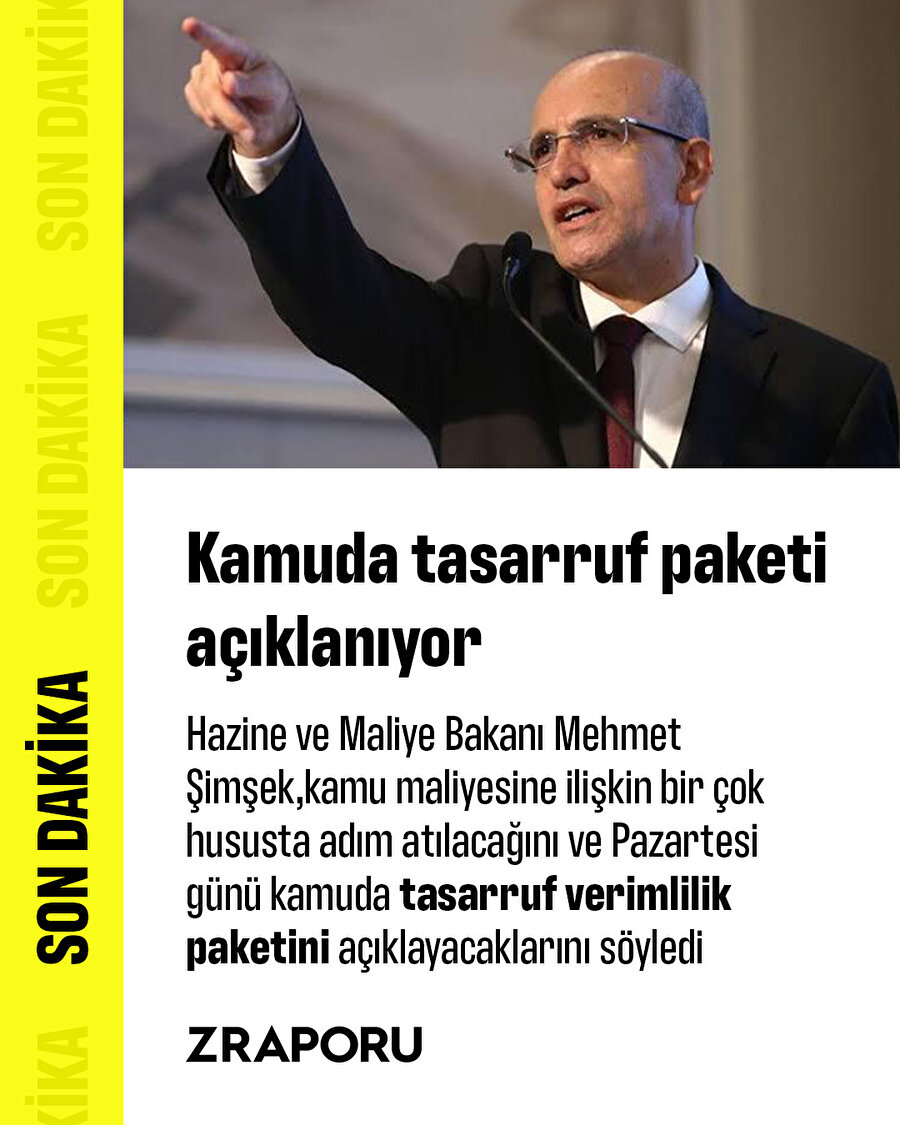 Kamuda tasarruf paketi açıklanıyor 