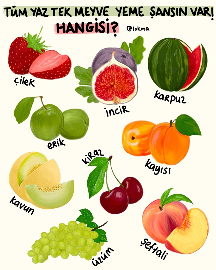 Tüm yaz tek meyve yeme şansın var! Hangisi?