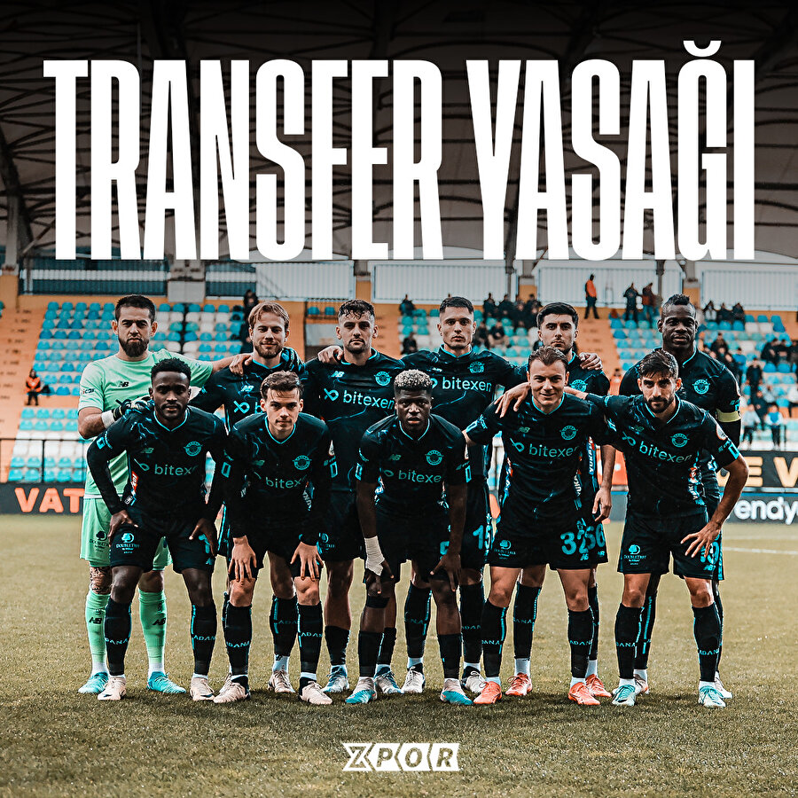 Adana Demirspor'a 3 dönem transfer yasağı