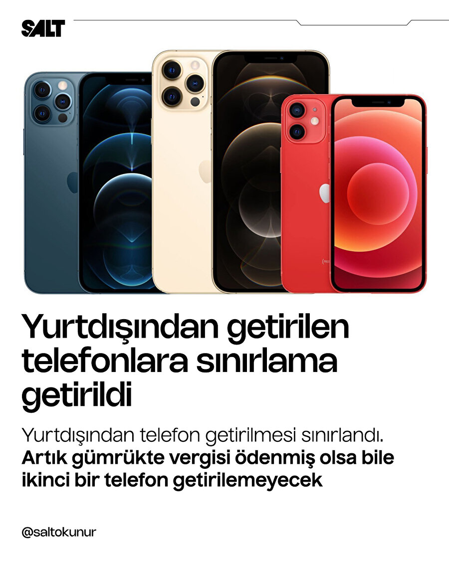 Yurtdışından getirilen telefonlara sınırlama geliyor