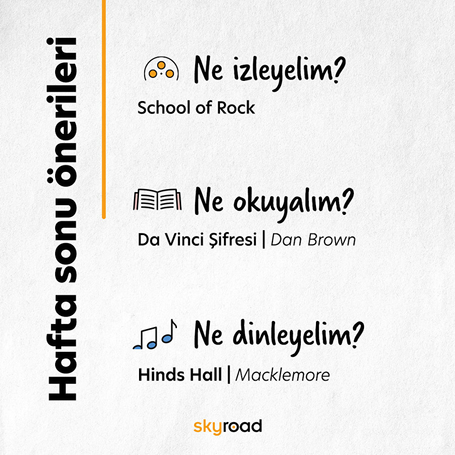 Hafta sonu önerileri 🙌