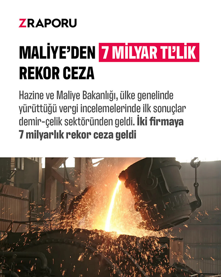 Maliye'den iki demir-çelik firmasına vergi cezası 