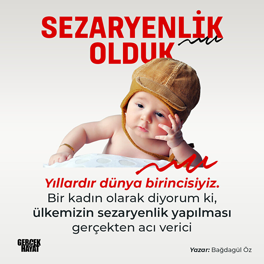 Sezaryenla doğumda başı çekiyoruz