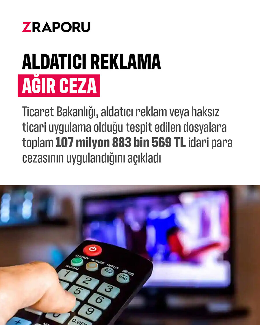 Aldatıcı reklama rekor para cezası 