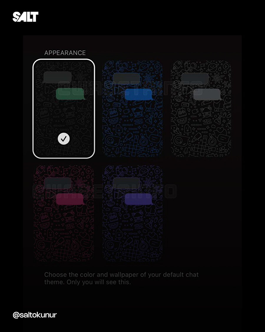 WhatsApp'ın sohbet sayfasına yeni temalar geliyor.