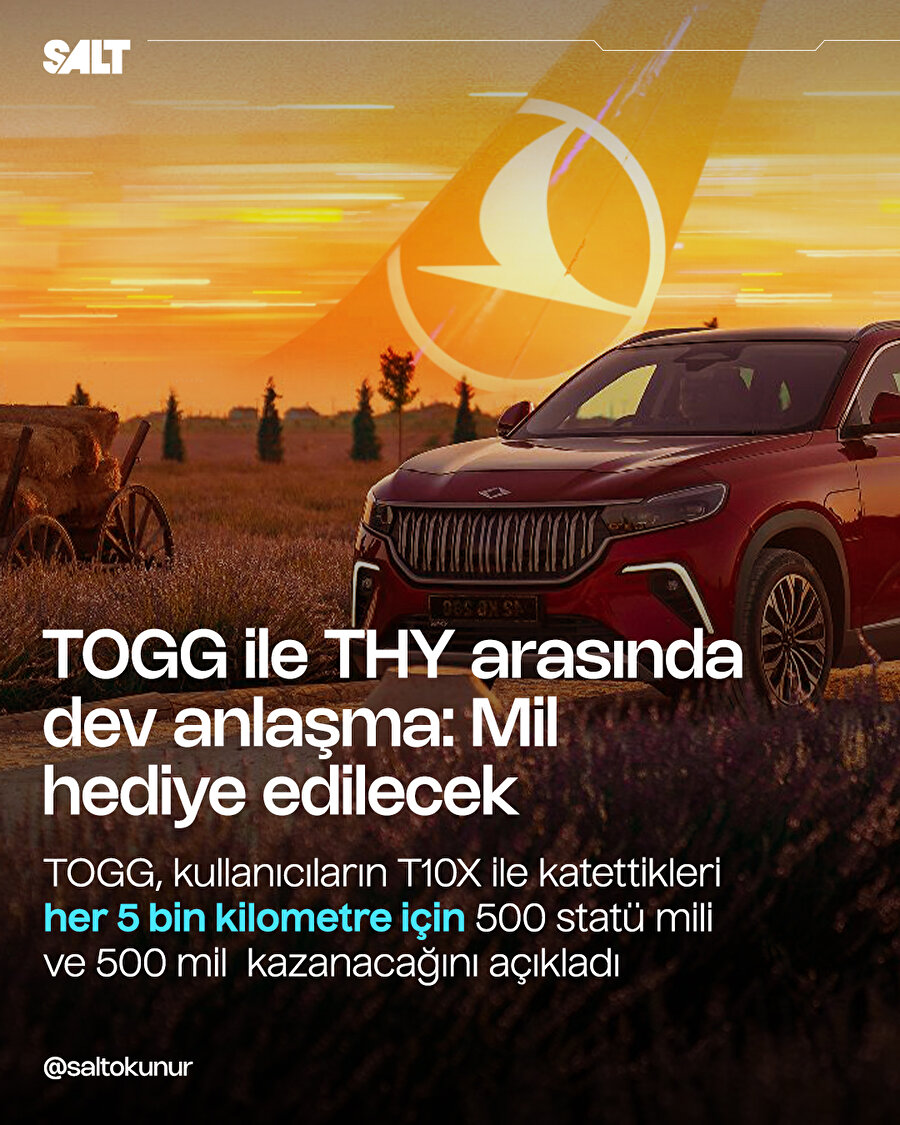 THY ile TOGG arasında  dev anlaşma: Dünya'da bir ilk 