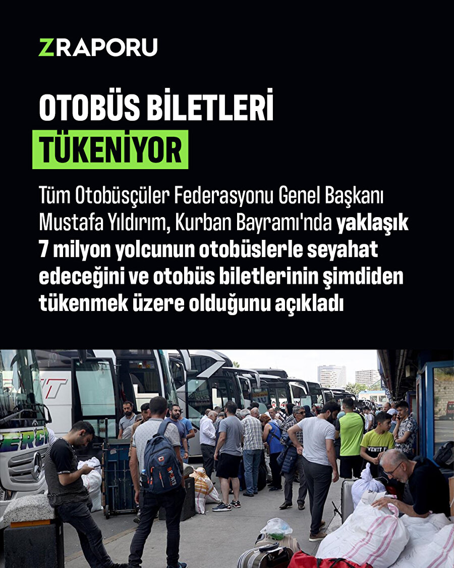 Kurban Bayramı'nda otobüs biletleri tükenmek üzere 