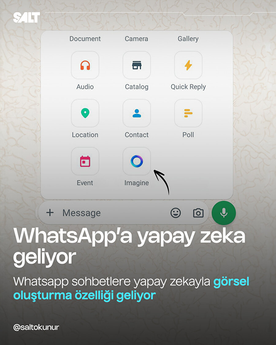 WhatsApp'a yapay zekayla görsel oluşturma özelliği geliyor.