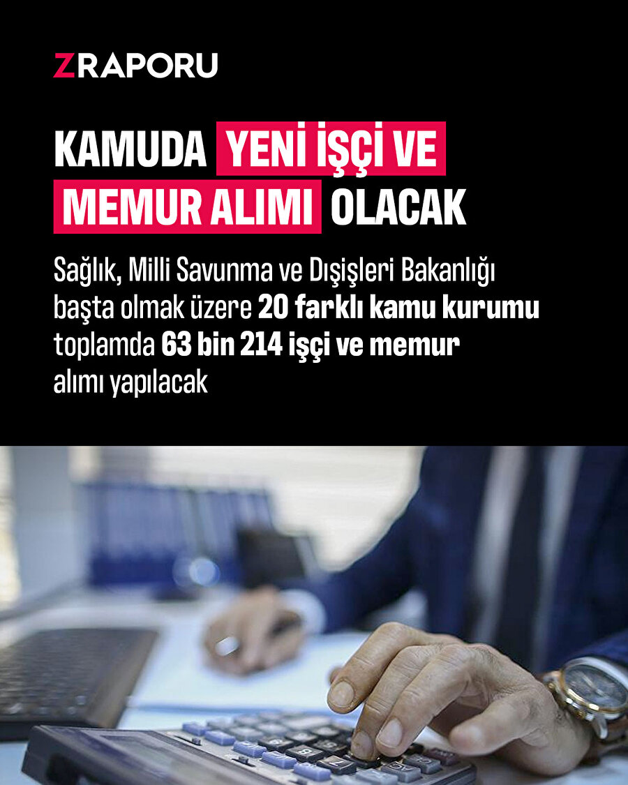 Kamuda memur ve işçi alımı olacak