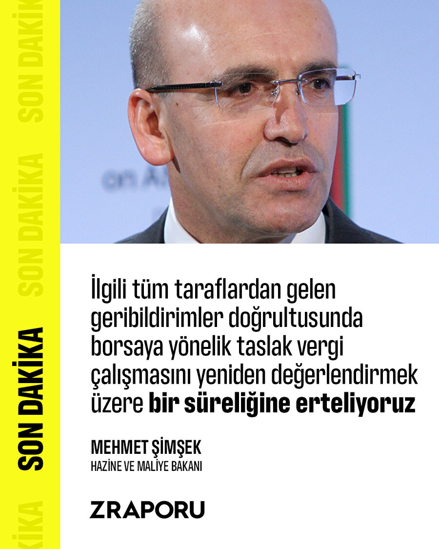 Borsada vergi çalışması ertelendi