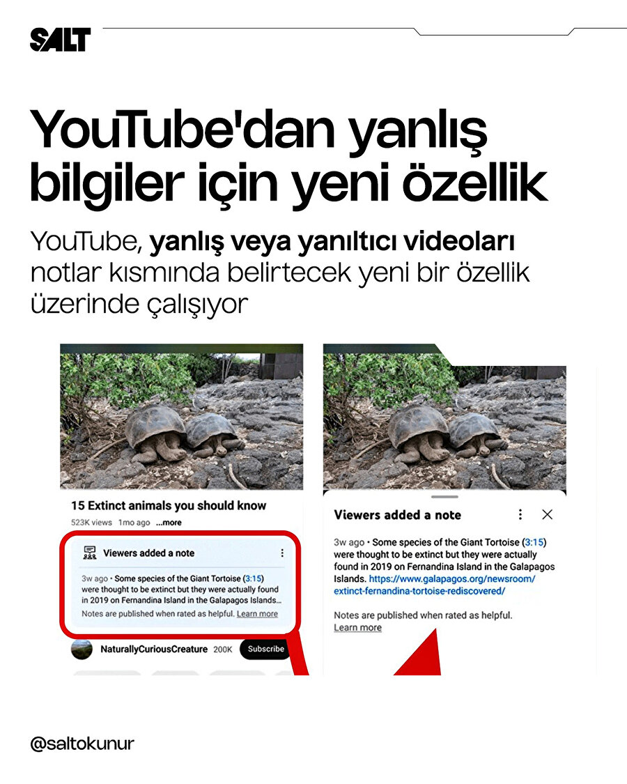 YouTube'dan yanlış bilgiler için yeni özellik
