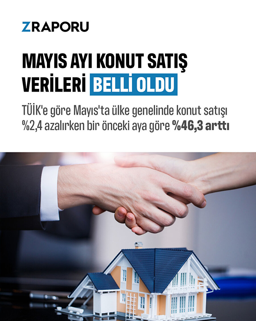 Mayıs ayı konut satış oranları belli oldu