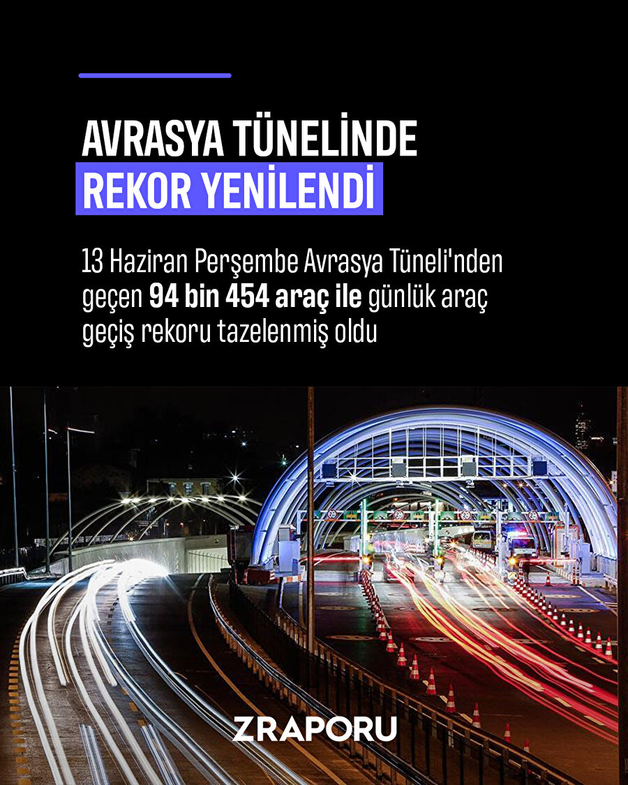 Avrasya Tüneli'nde rekor