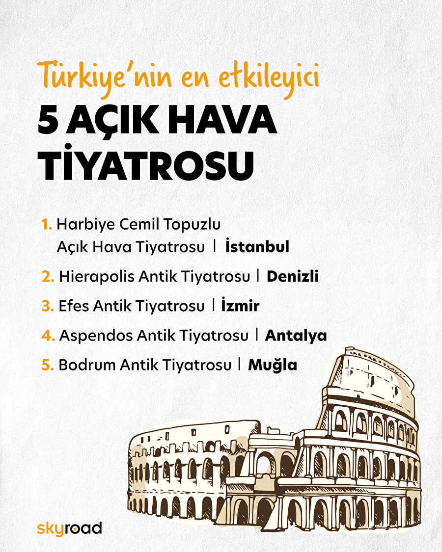 Türkiye’nin en etkileyici 5 açık hava tiyatrosu 📍