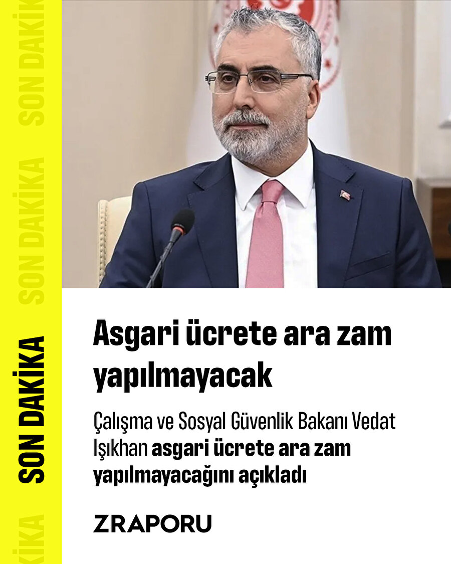 Asgari ücrete ara zam yok