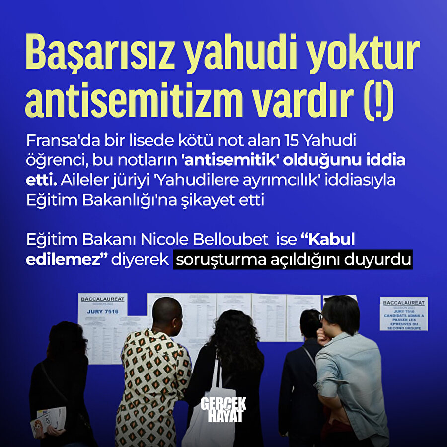 Yahudi öğrenci düşük not alamaz