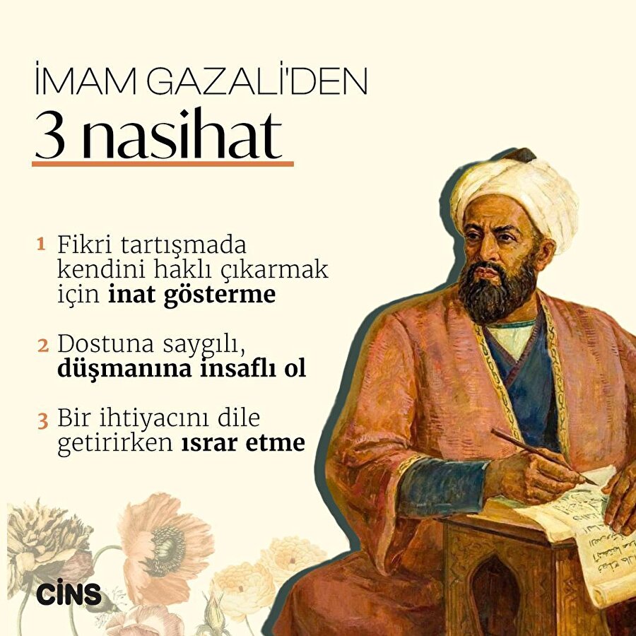 İmam Gazali'den insanlığa nasihatler