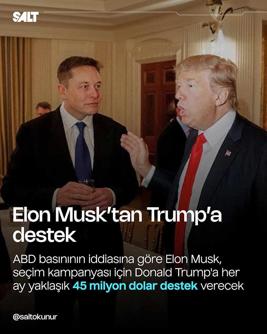 Elon Musk'tan Donald Trump'a destek