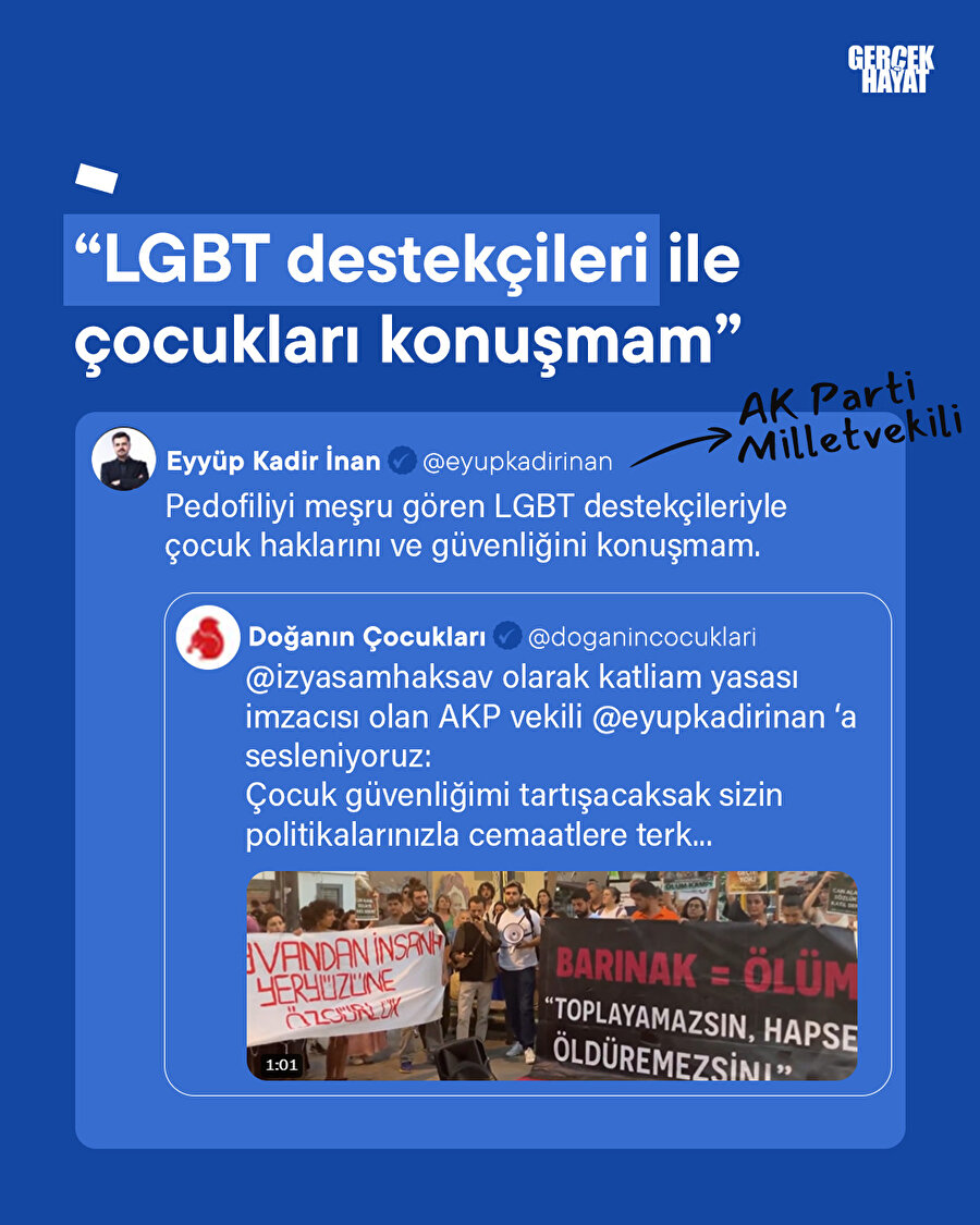 "LGBT destekçileri ile çocukları konuşmam"