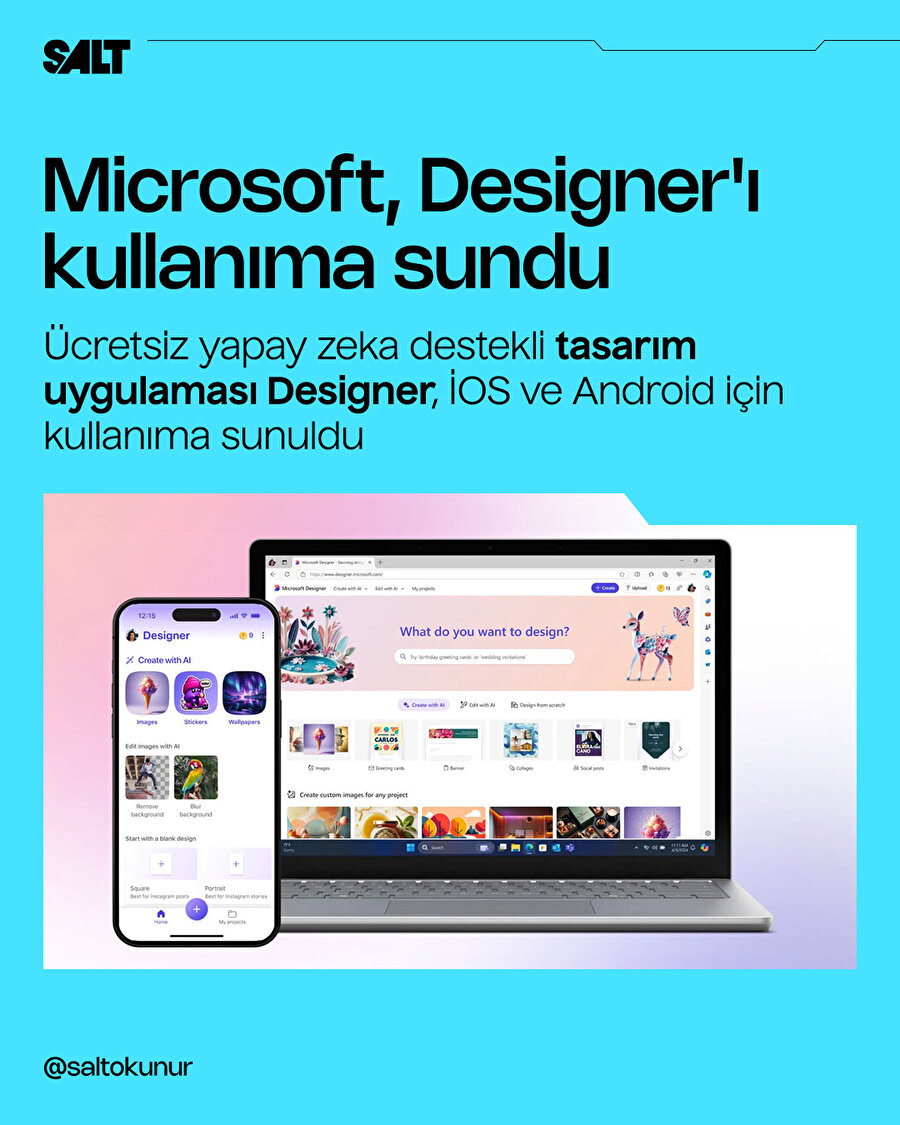 🖌️Microsoft, Designer'ı kullanıma sundu