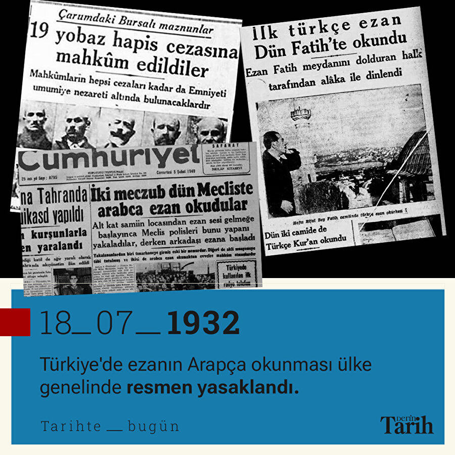 Arapça ezanın yasaklandığı gün